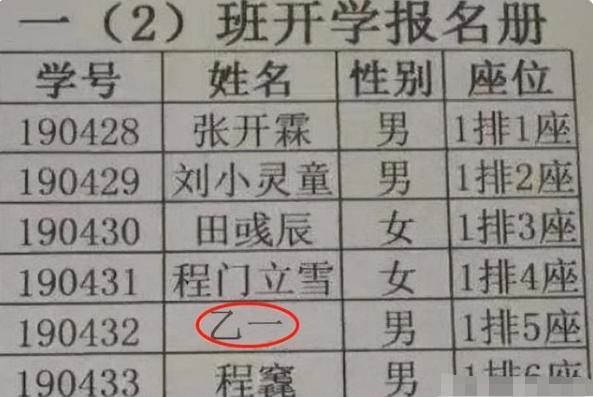 学生名字走红连名带姓只有两笔,小学生名字只有二笔走红