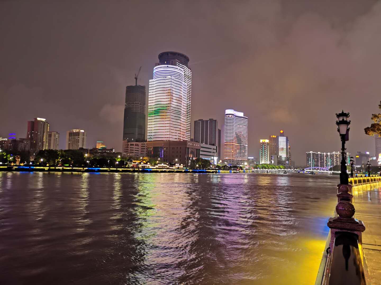 夜幕下的上海外滩,宁波老外滩景色