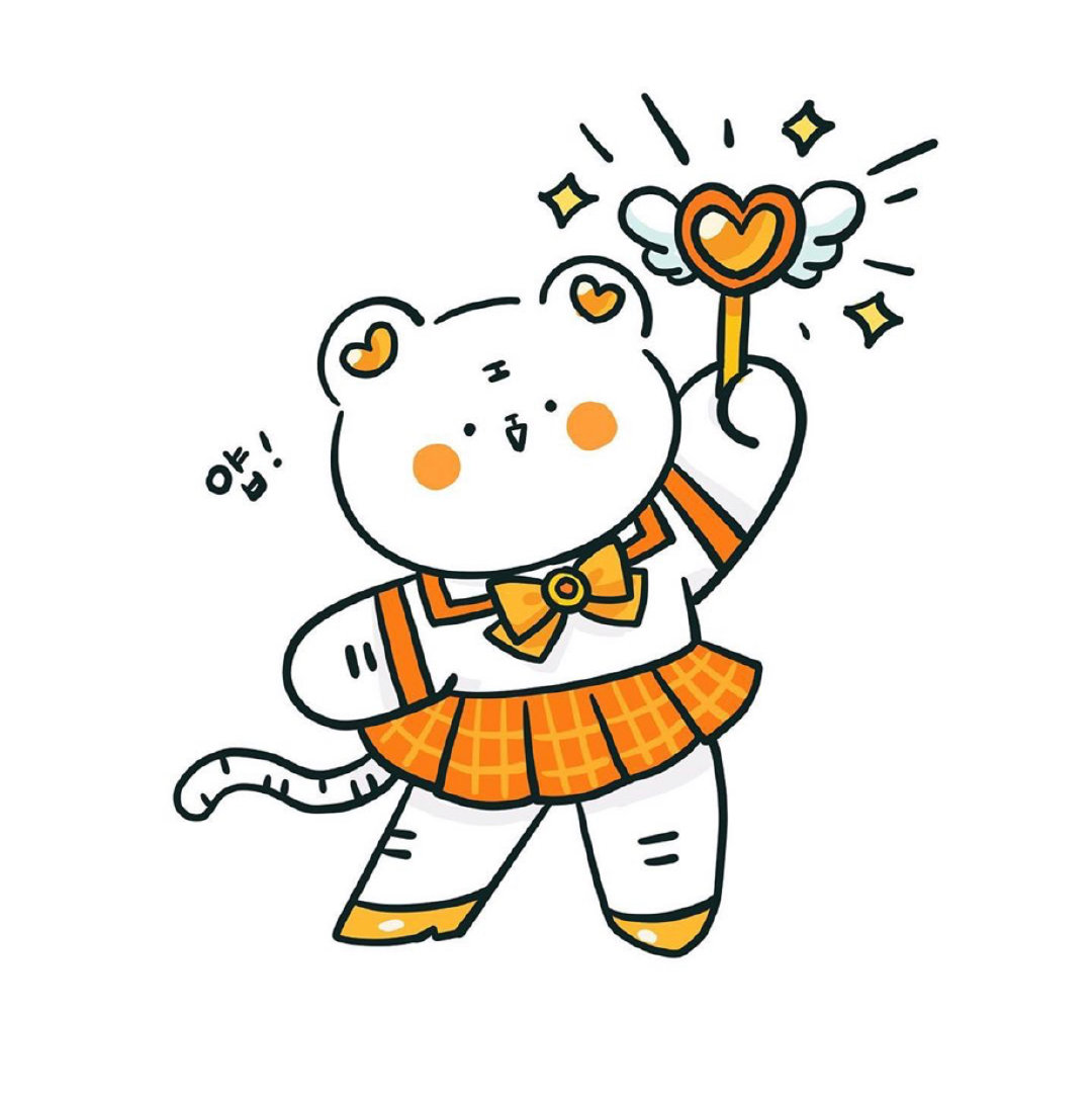 勇敢老虎卡通头像,老虎卡通微信头像