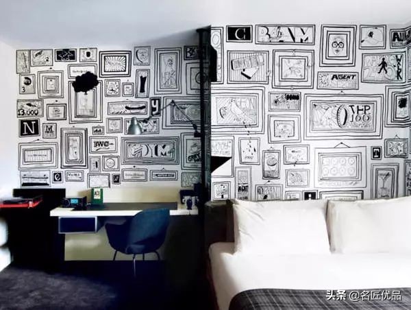 墙壁简单又好看的墙绘,手绘高级感墙面