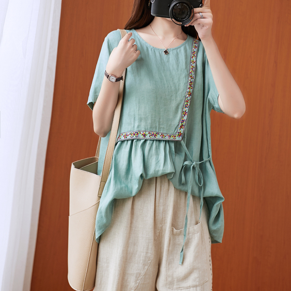 显瘦棉麻裤怎么穿搭,显瘦哈伦裤夏季穿搭黑色