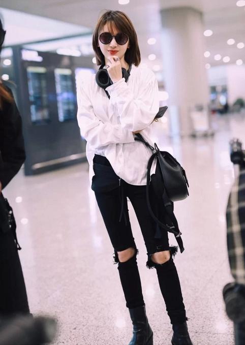 王子文酷飒穿搭,王子文御姐造型