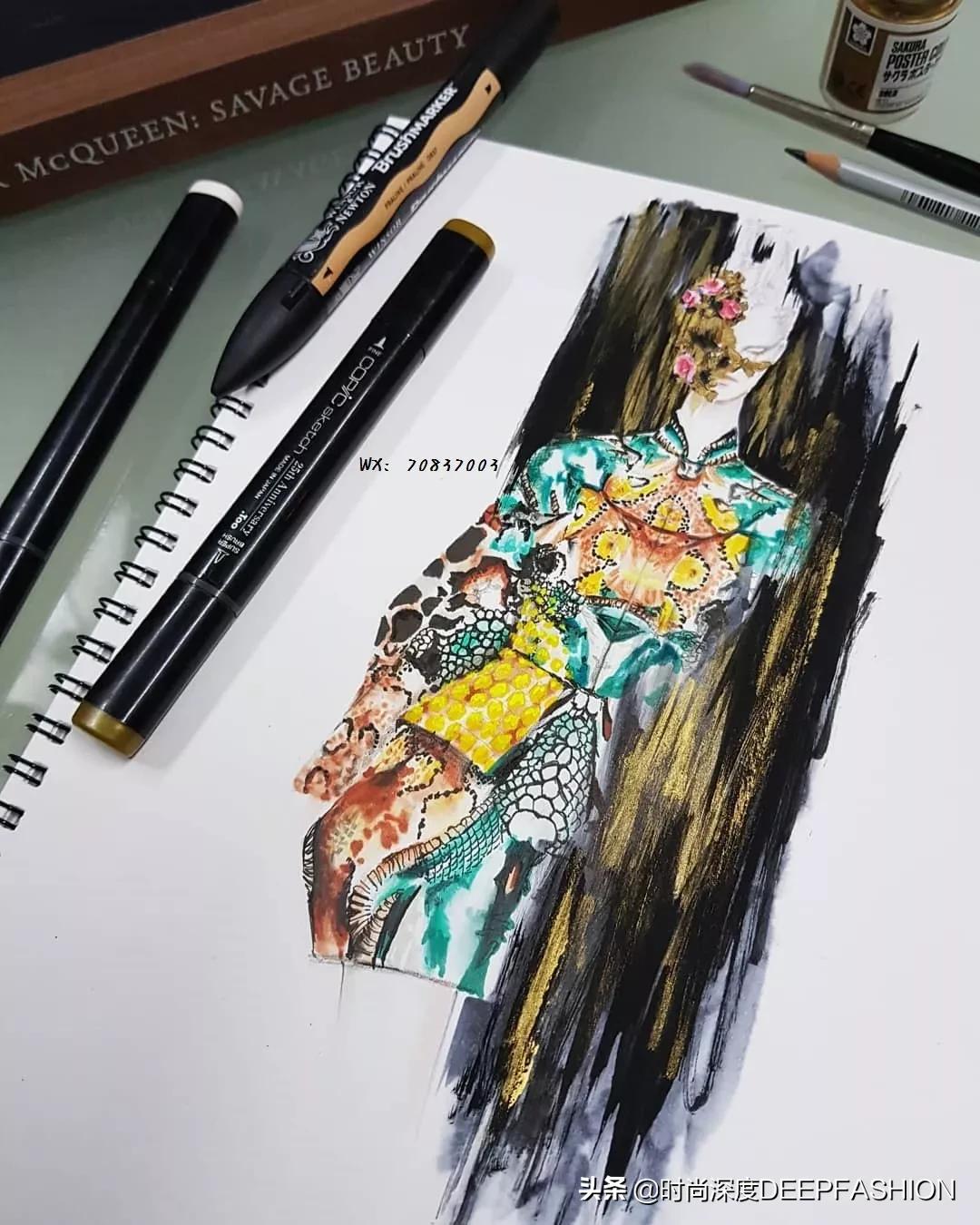 服装设计图三张,服装设计系列效果图