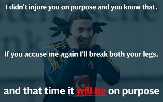 从伊布精彩语录了解，实力与言论必须等价，不然就是笑话