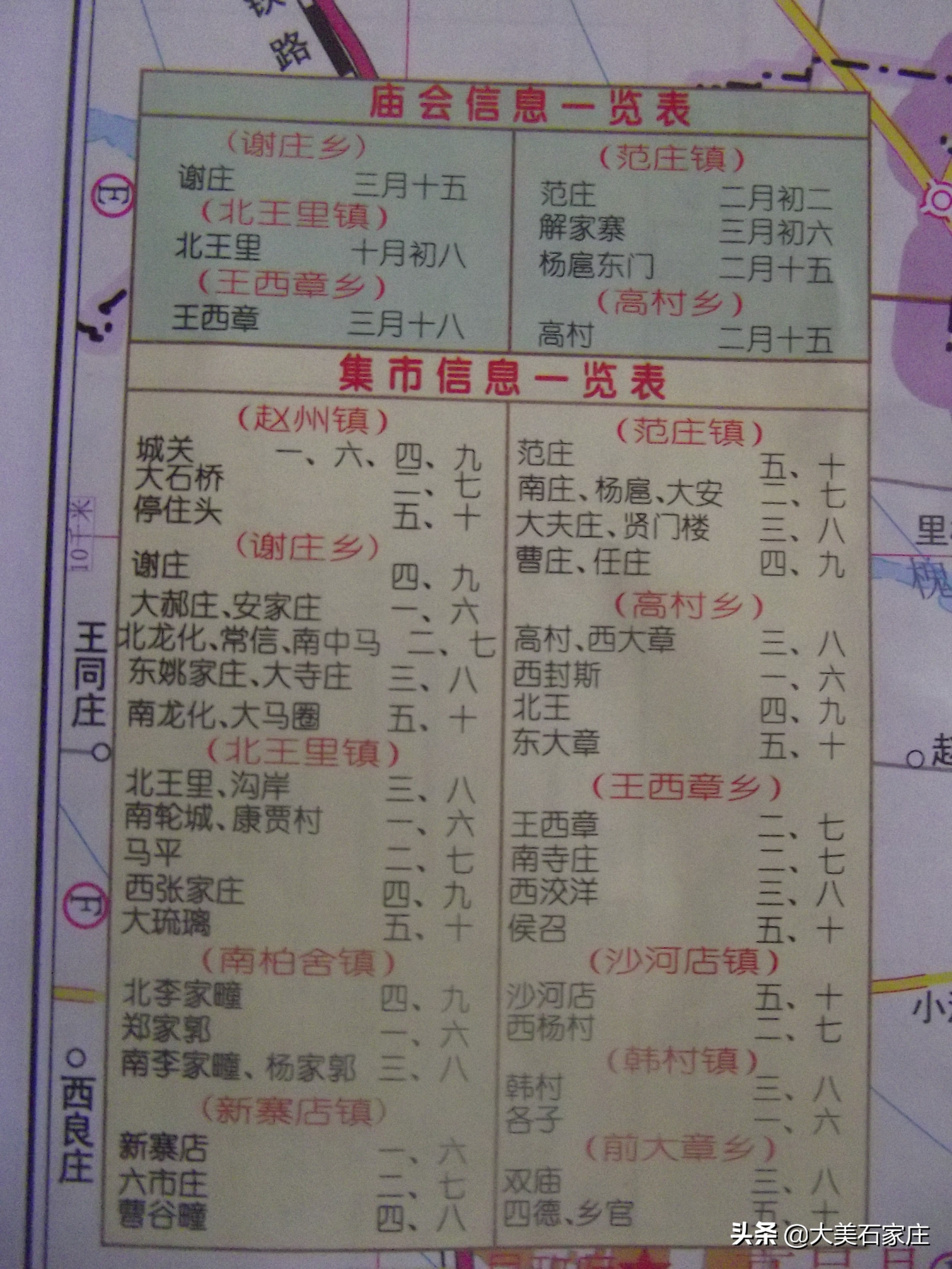 石家庄市五里庄村庙会时间表,石家庄市周边集市庙会日期