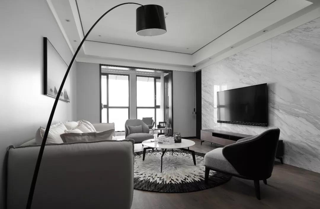 黑白灰风格全屋效果,轻奢全屋黑白灰装修