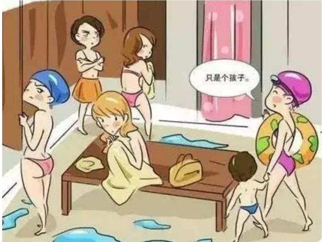 女子带10岁孩子去游泳馆,女儿带4岁儿子去游泳馆