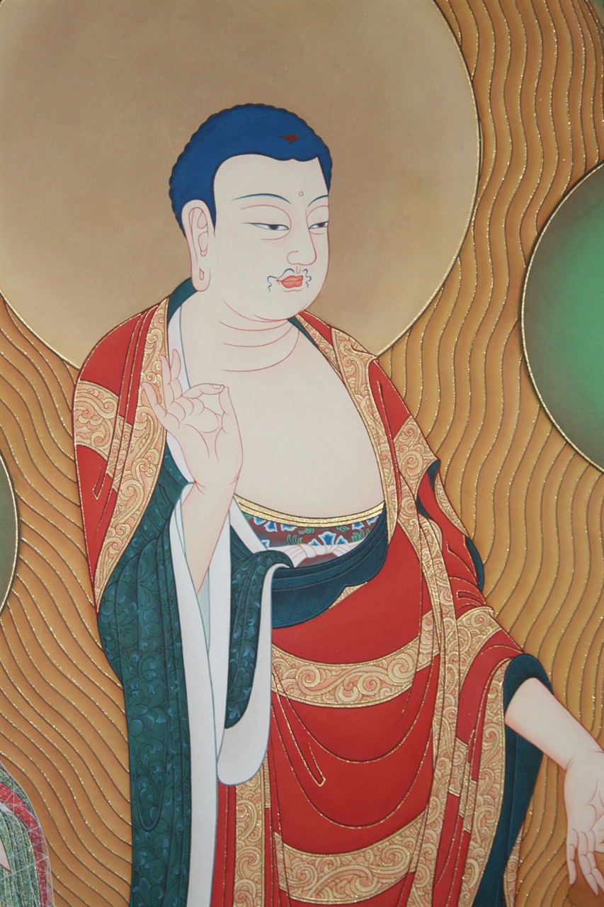 西方三圣是指阿弥陀佛图片,佛教西方三圣阿弥陀佛像