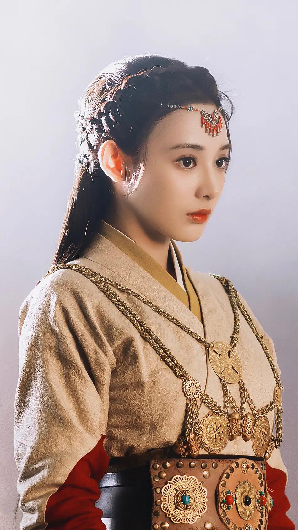 无刘海古装发型编发,古装编发齐刘海