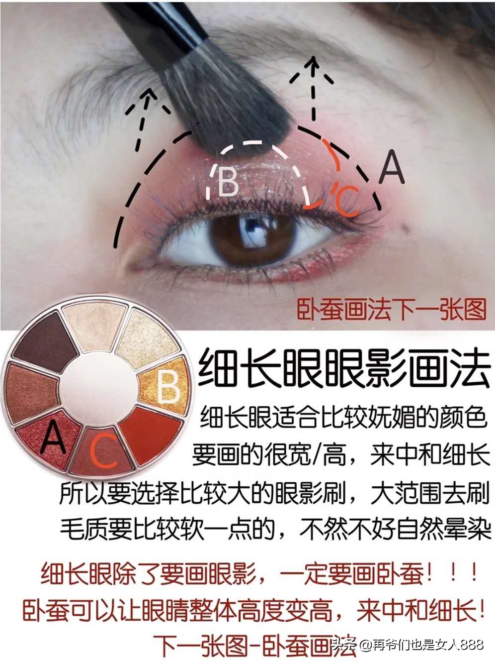不同眼型的眼影画法教程,日常百搭肿泡眼双眼皮眼影教程