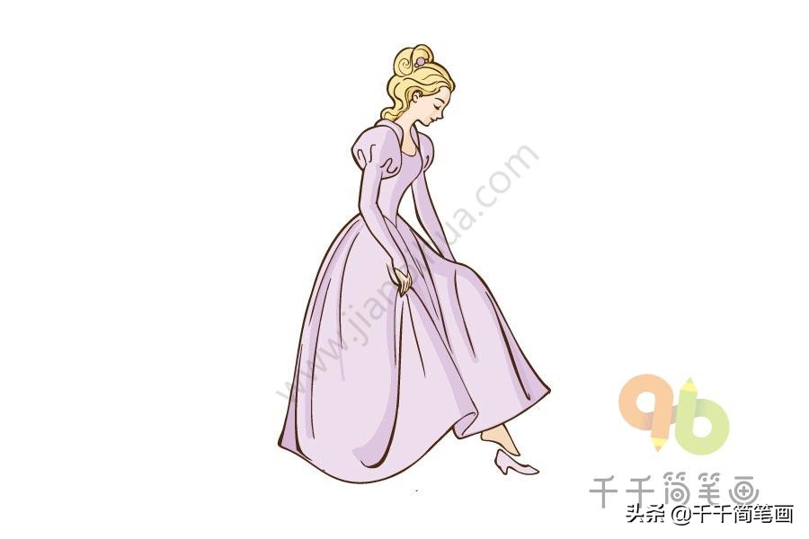 儿童简笔画，女宝爱画的美丽公主！