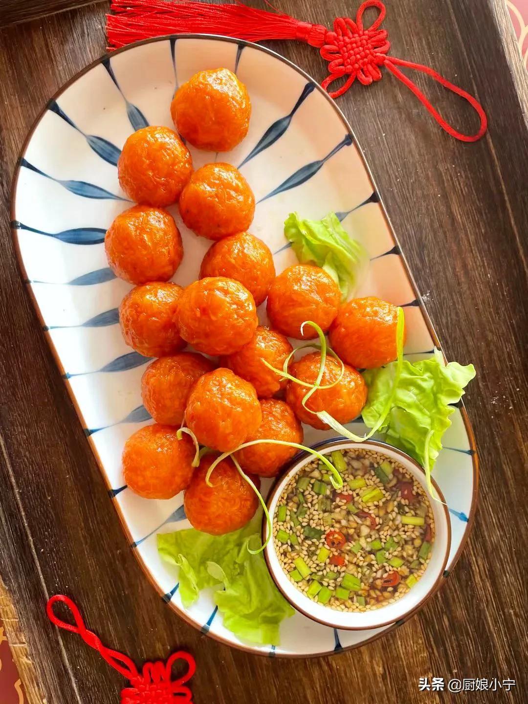 我家丸子,家常素丸子酥脆美味