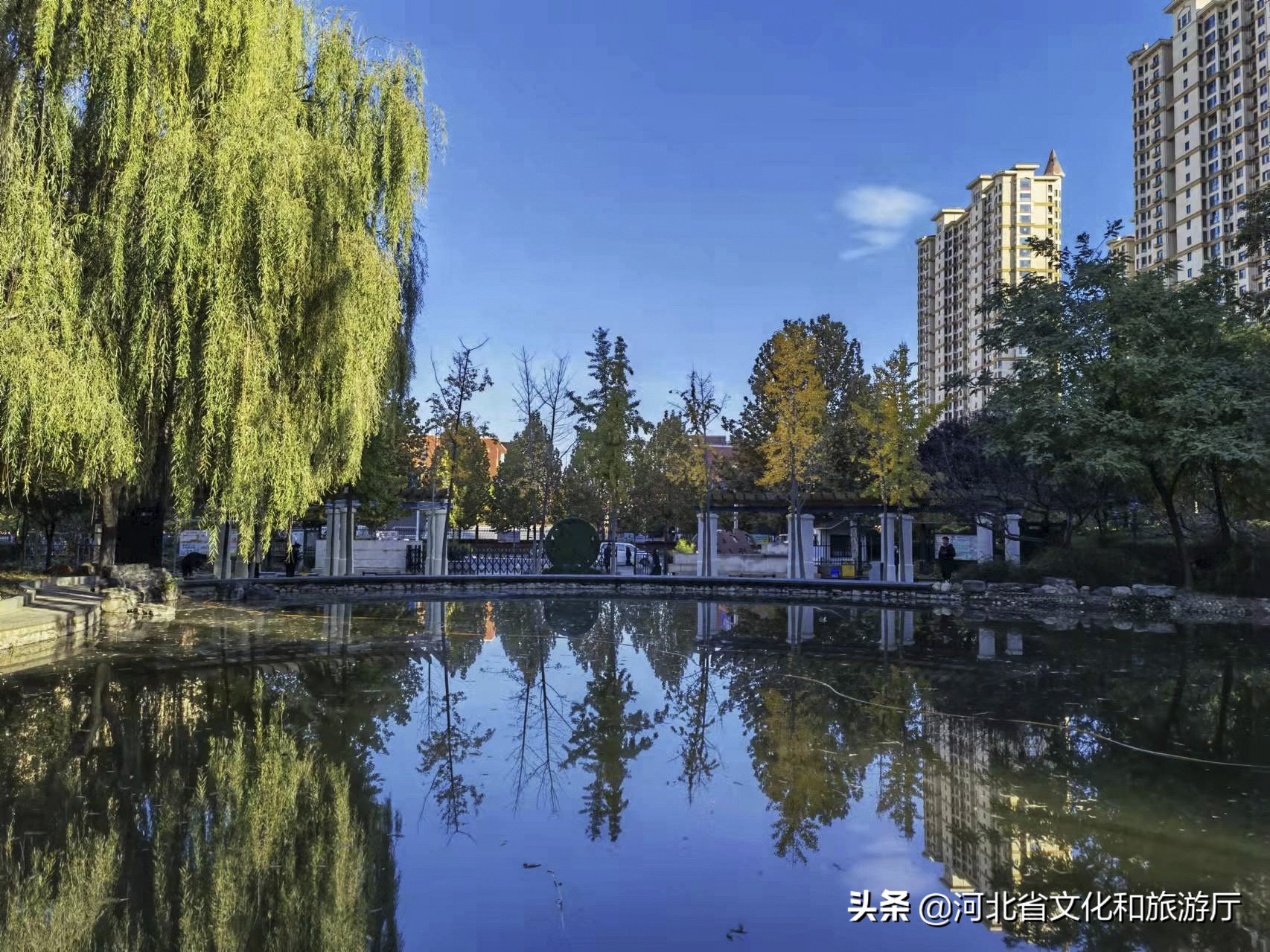 石家庄醉美夕阳,石家庄紫晶公园原址