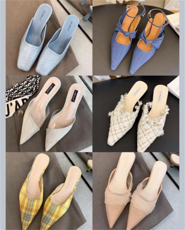 时尚潮流百搭懒人鞋,时尚百搭链条懒人穆勒鞋