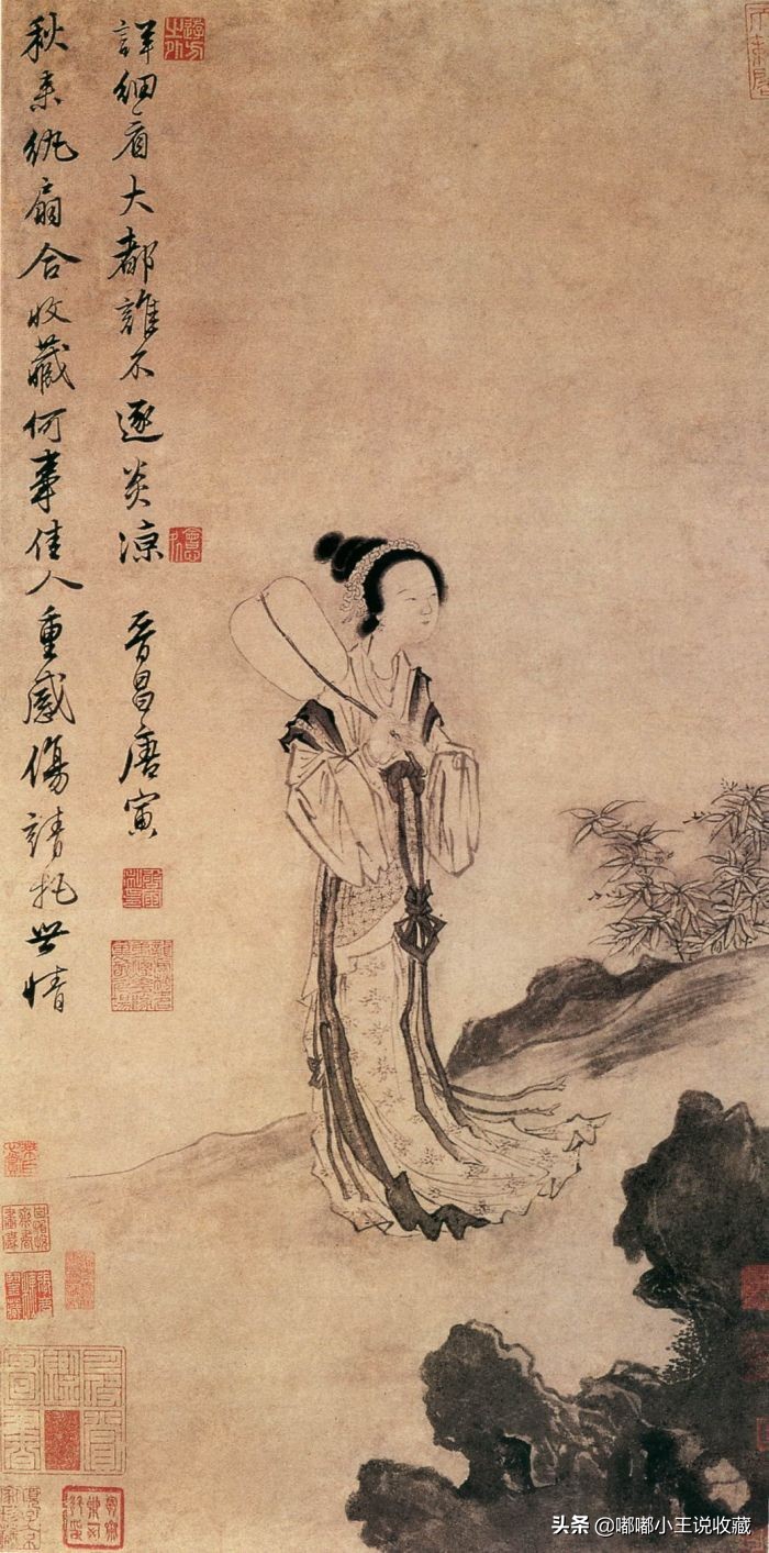 上海展出唐寅秋风纨扇图,博物馆唐寅