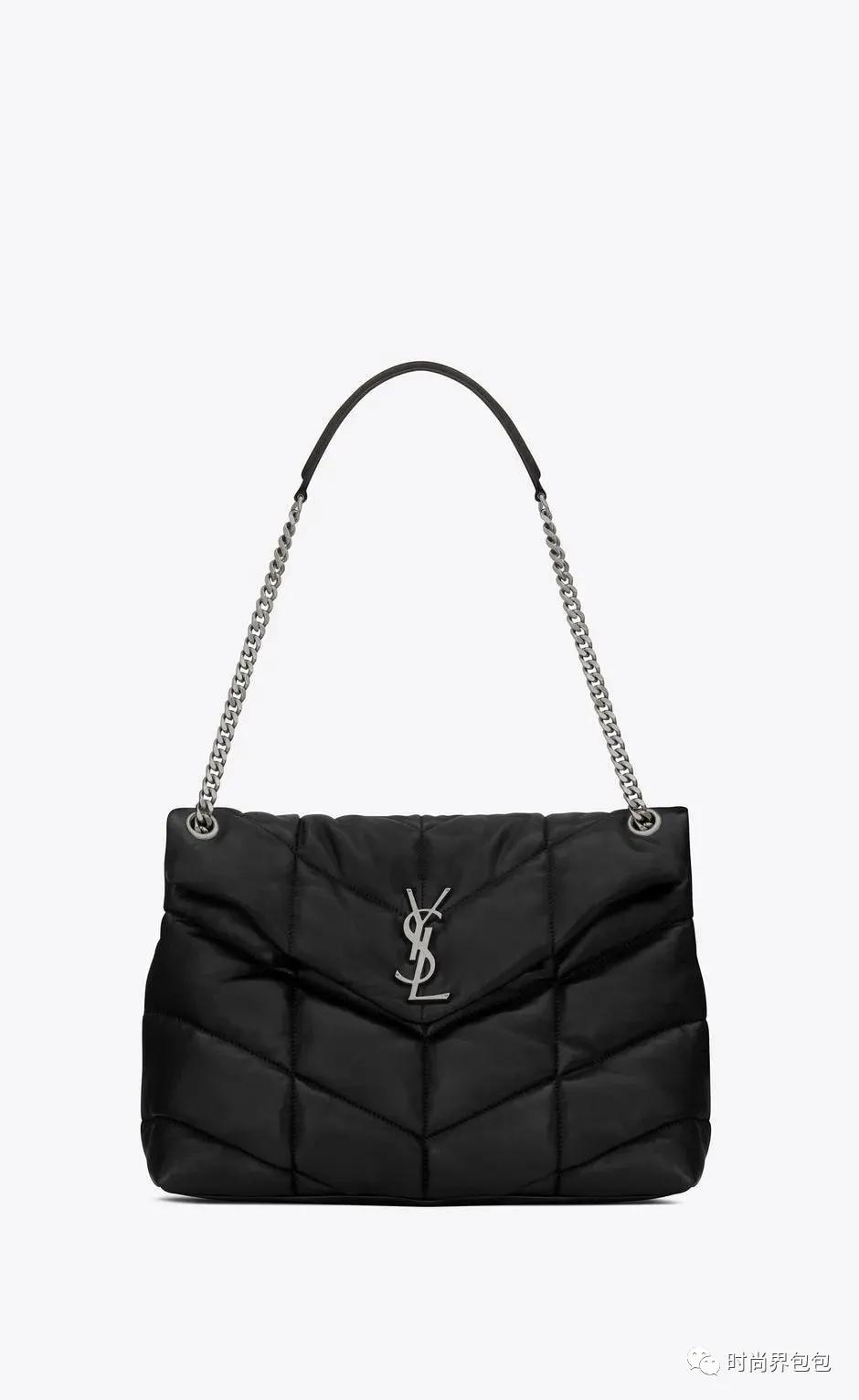 圣罗兰ysl鳄鱼压纹日落链条包,ysl圣罗兰鱼子酱玫红色链条包