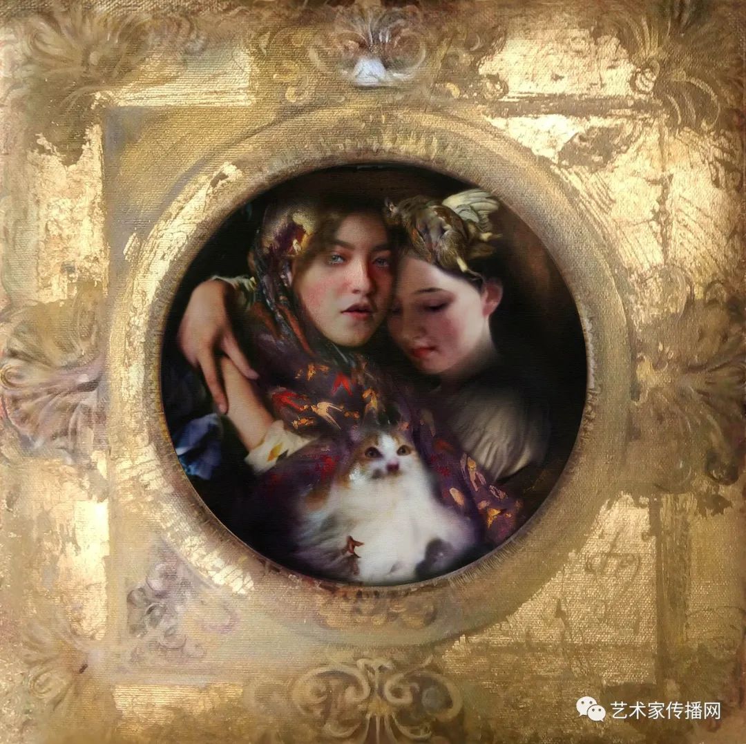 梦幻油画少女唯美图片,梦幻少女绘画图片