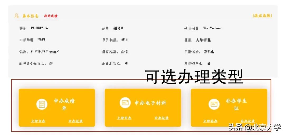 在北大办理本科生成绩单，一共要几步？