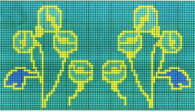 4-6岁儿童花毛衣图案大全,毛衣提花花卉图案图解