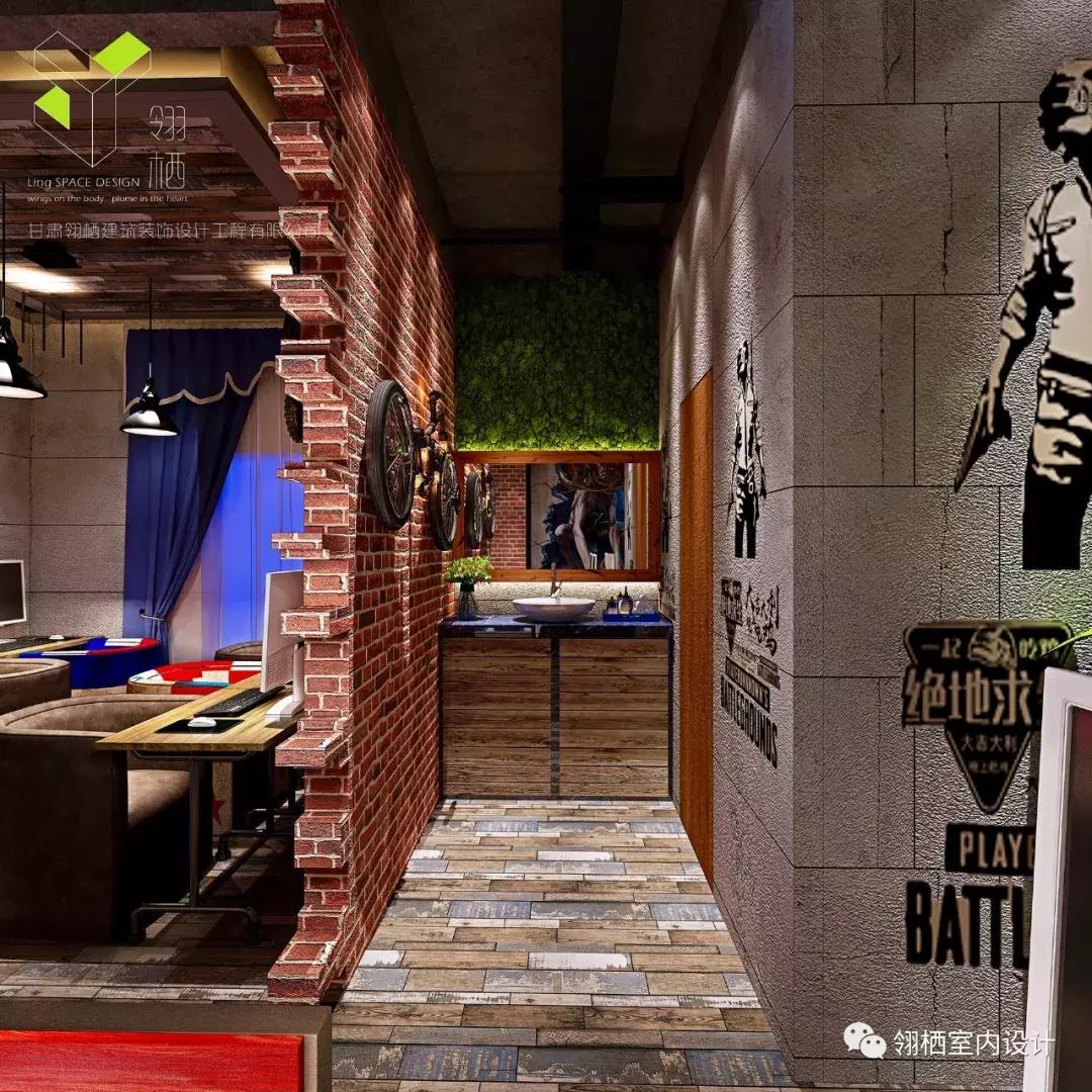 网咖设计方案和技巧,便宜又大气的网咖装修效果图