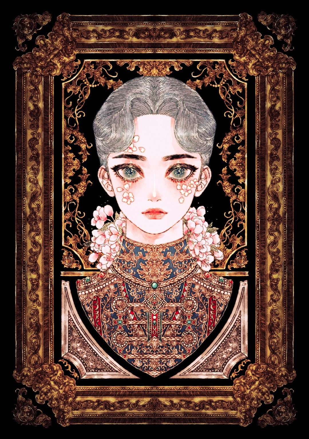 欧美著名插画师人物插画作品,韩国插画师华丽复古风作品