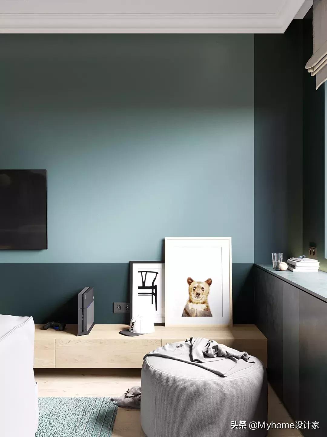 微甜低盐北欧风见过否？81m²绿抹茶色公寓，给你疗愈好心情！