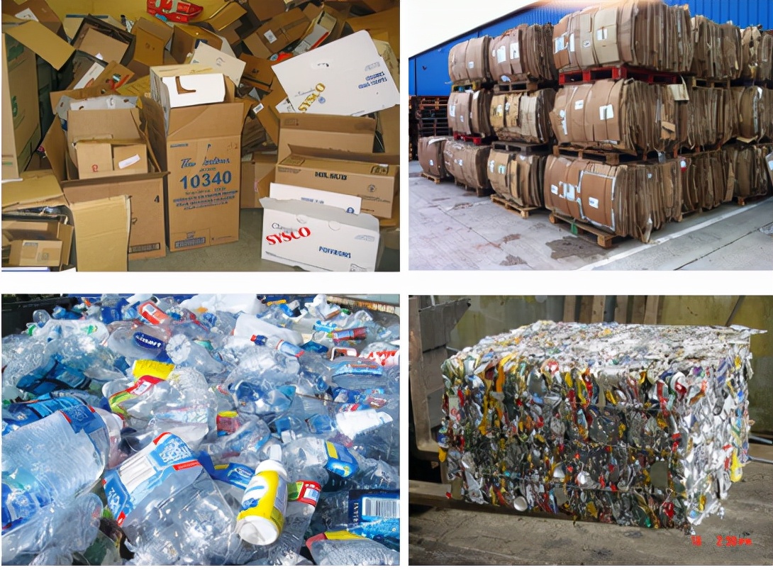 废品回收站全自动废纸箱打包机,废纸箱打包机全自动