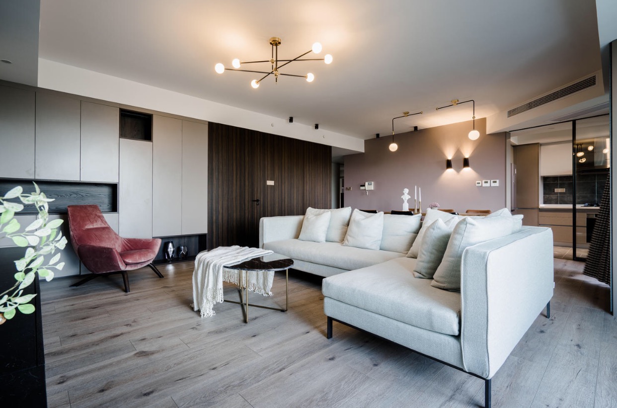 轻奢现代风格装修180大平层,棠悦府16栋装修