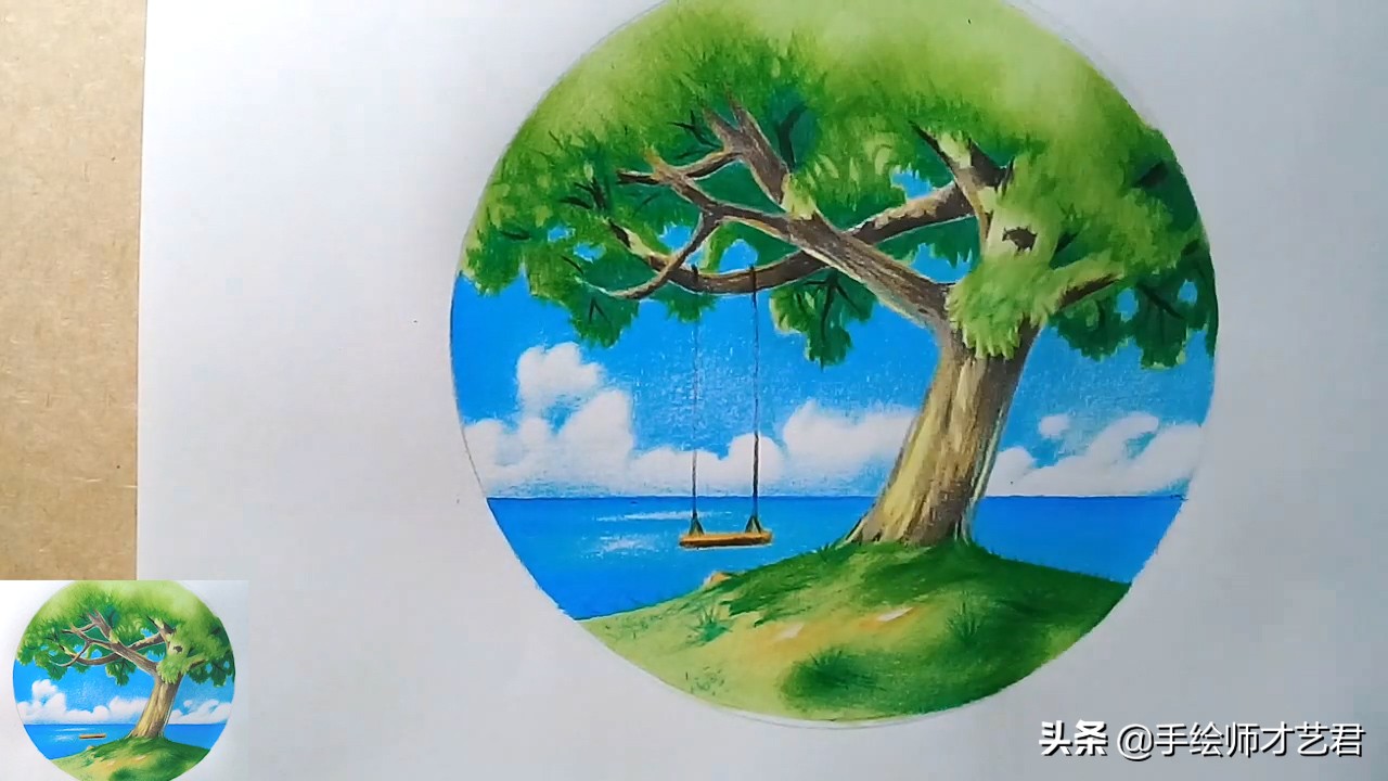 手把手教你画优美风景画彩铅风景画的绘画步骤与技法效果出色