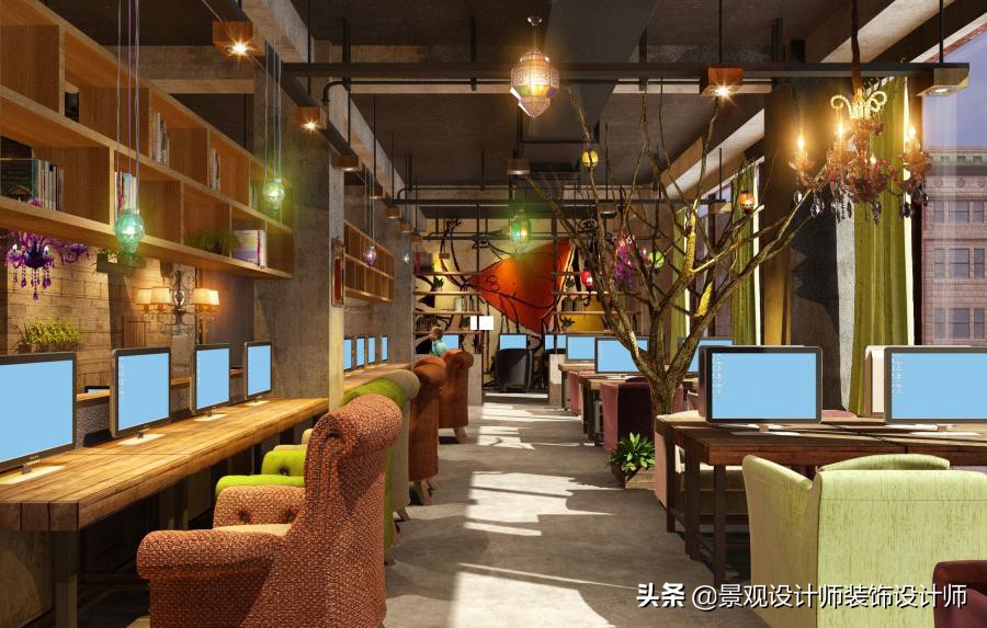 网咖设计效果图,网咖设计图哪找