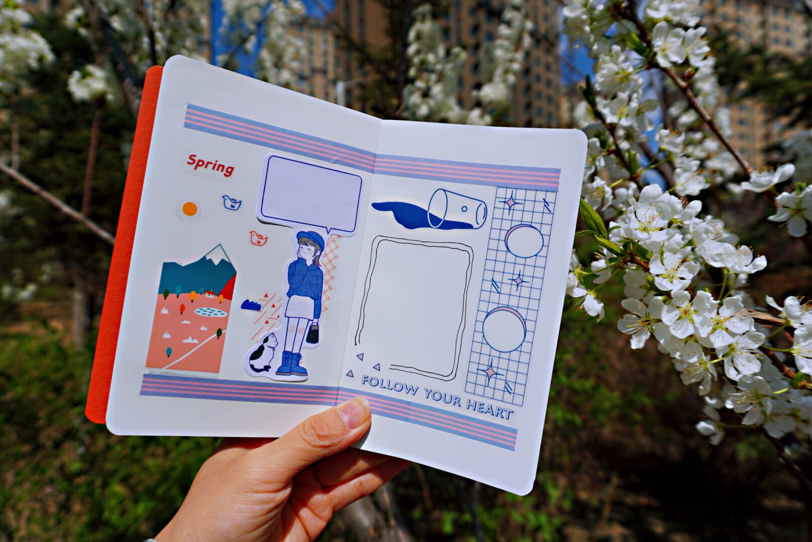 炎炎夏日里，做手帐就该用蓝色系胶带，先给你们看看我的蓝色胶带