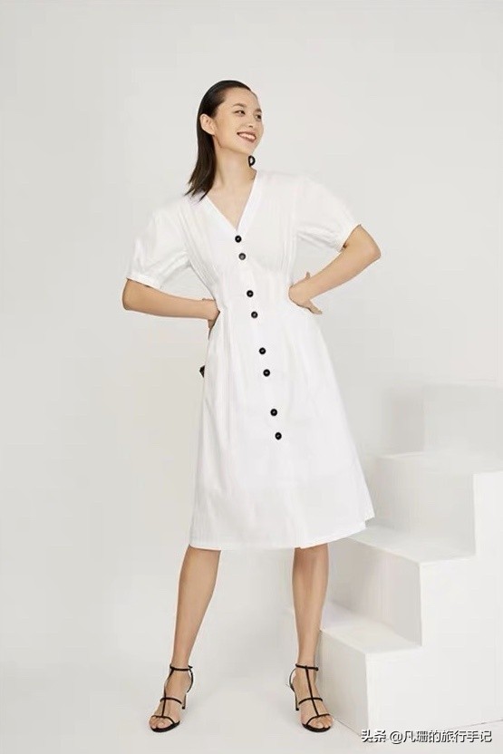 度假风绿色连衣裙,法式桔梗仙女裙​