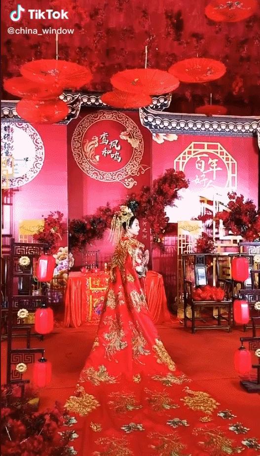 中式婚礼火遍抖音,中式婚礼爆火