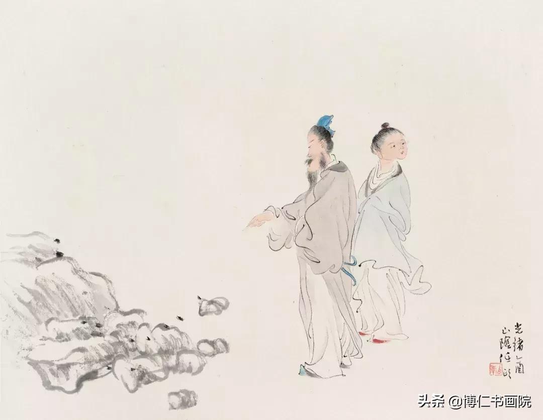 任佑年人物画无人超越的线条 (任伯年人物画高清大图)