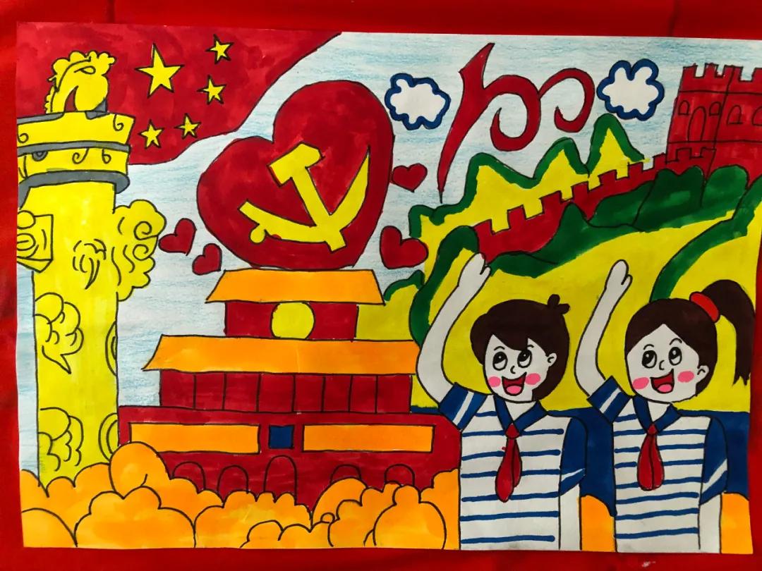 儿童庆祝建党100周年文艺汇演,庆祝建党百年文艺演出儿童合唱