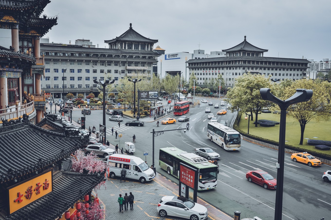 西安网红打卡地西安城墙,西安古城网红视频