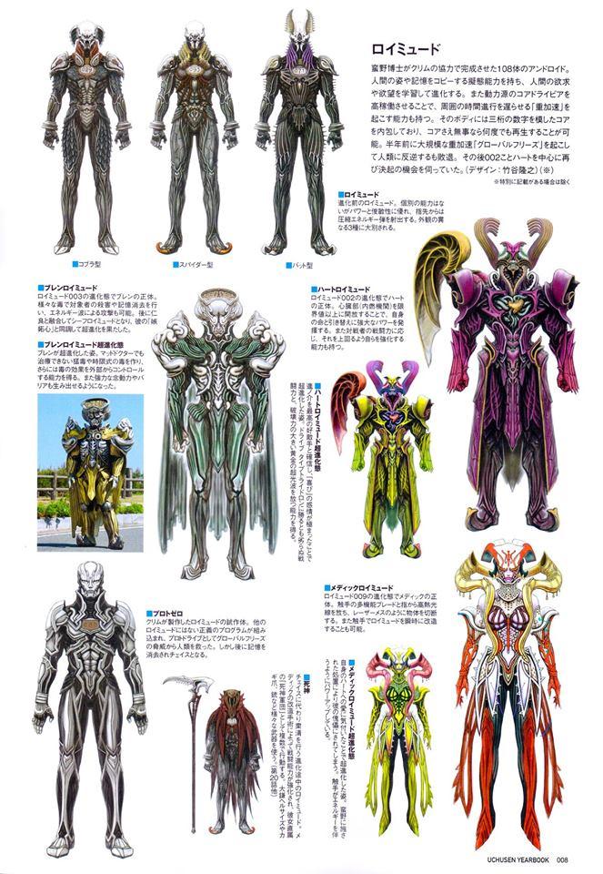宇宙船Uchusen2008-2017假面骑士怪人设定(全)