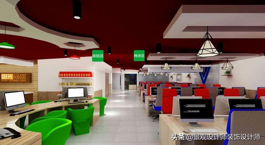 网咖设计效果图,网咖设计图哪找
