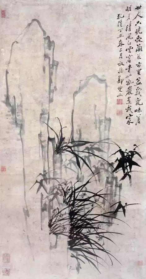 讲解郑板桥兰花画,郑板桥画兰花作品
