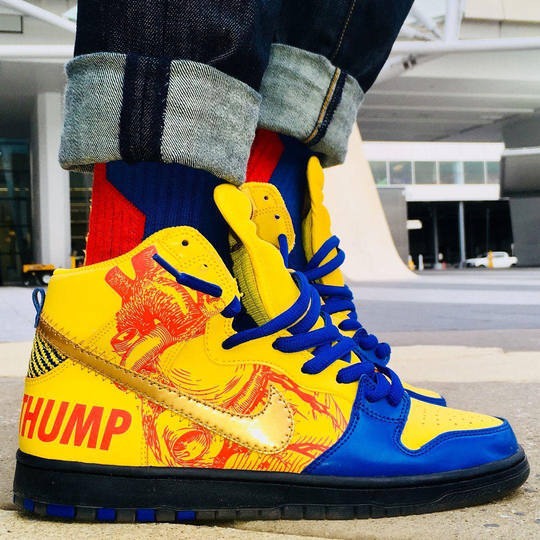 nikedunk经典试穿特写,nike经典dunk高帮