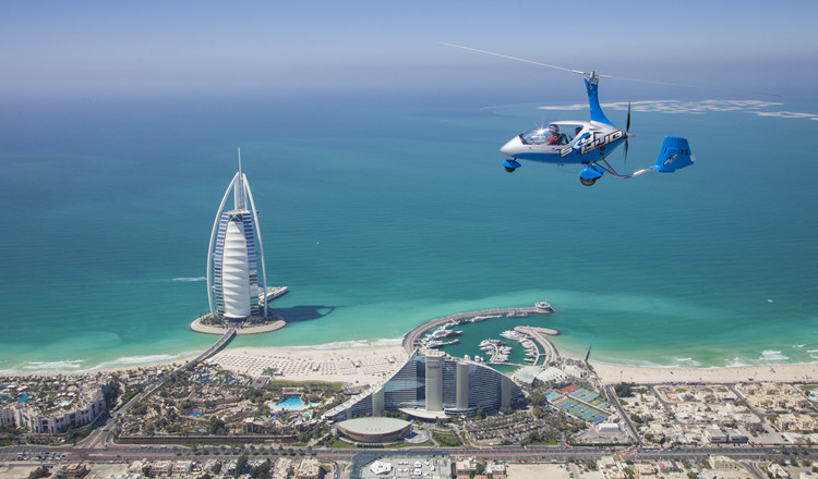 迪拜空中观光,水上飞机鸟瞰迪拜全景
