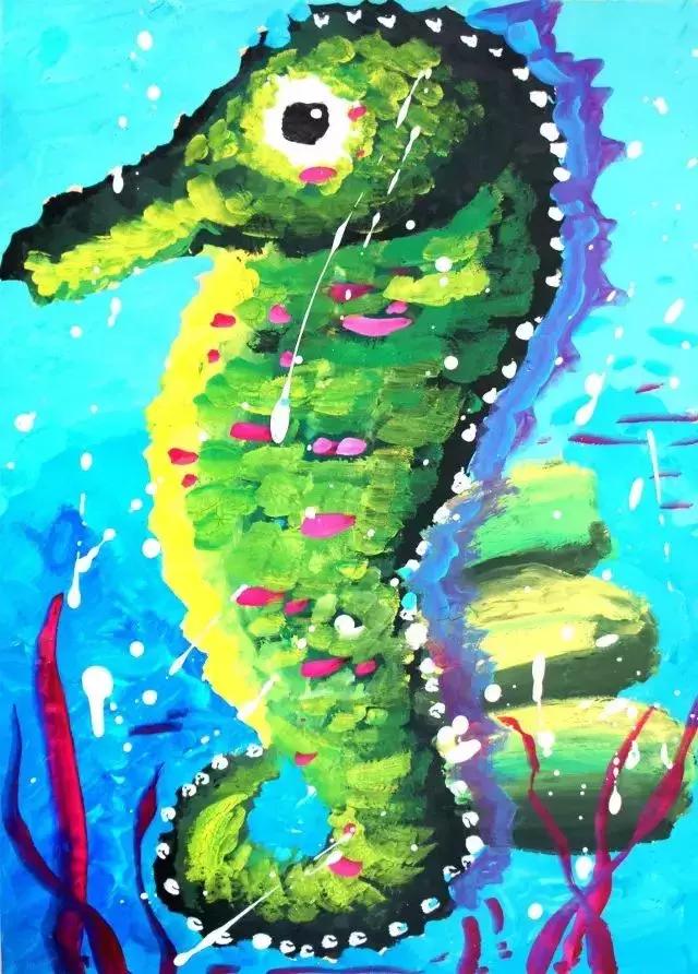 儿童水粉画国画教程,色彩明度渐变水粉画作品教程简单