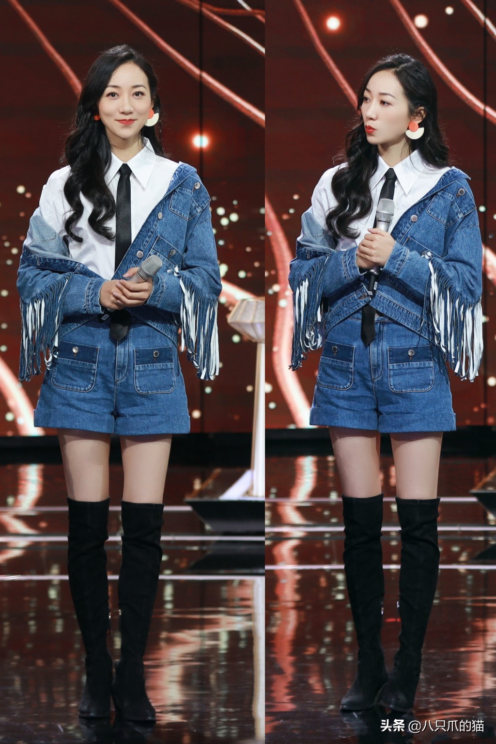 韩雪黑衣长腿,韩雪超短裤穿搭美图