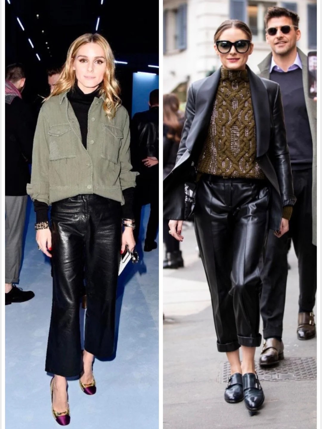 紧身皮裤的时尚穿搭,紧身皮裤时尚穿搭