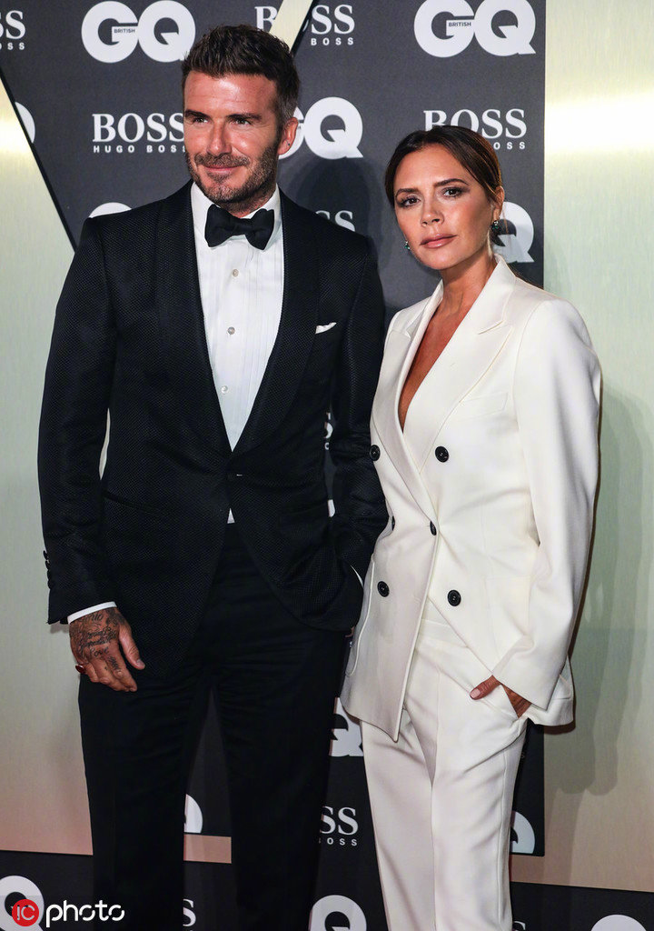 贝克汉姆和angelababy的合照,贝克汉姆和儿子颜值对比