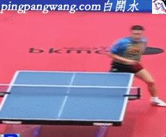 对付发球不抛球的人,马琳还有个标志性的侧身爆冲技术