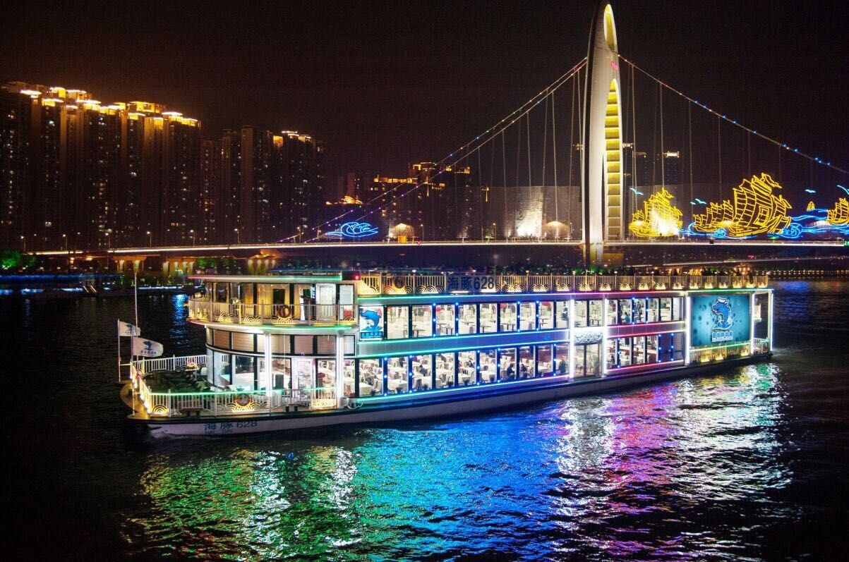 广州夜游珠江游船推荐,广州珠江豪华游轮夜游美景视频