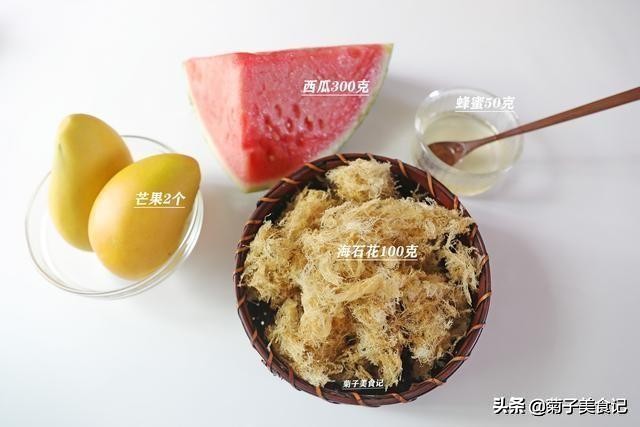 夏日甜品雪冰,冰格石花冻做法