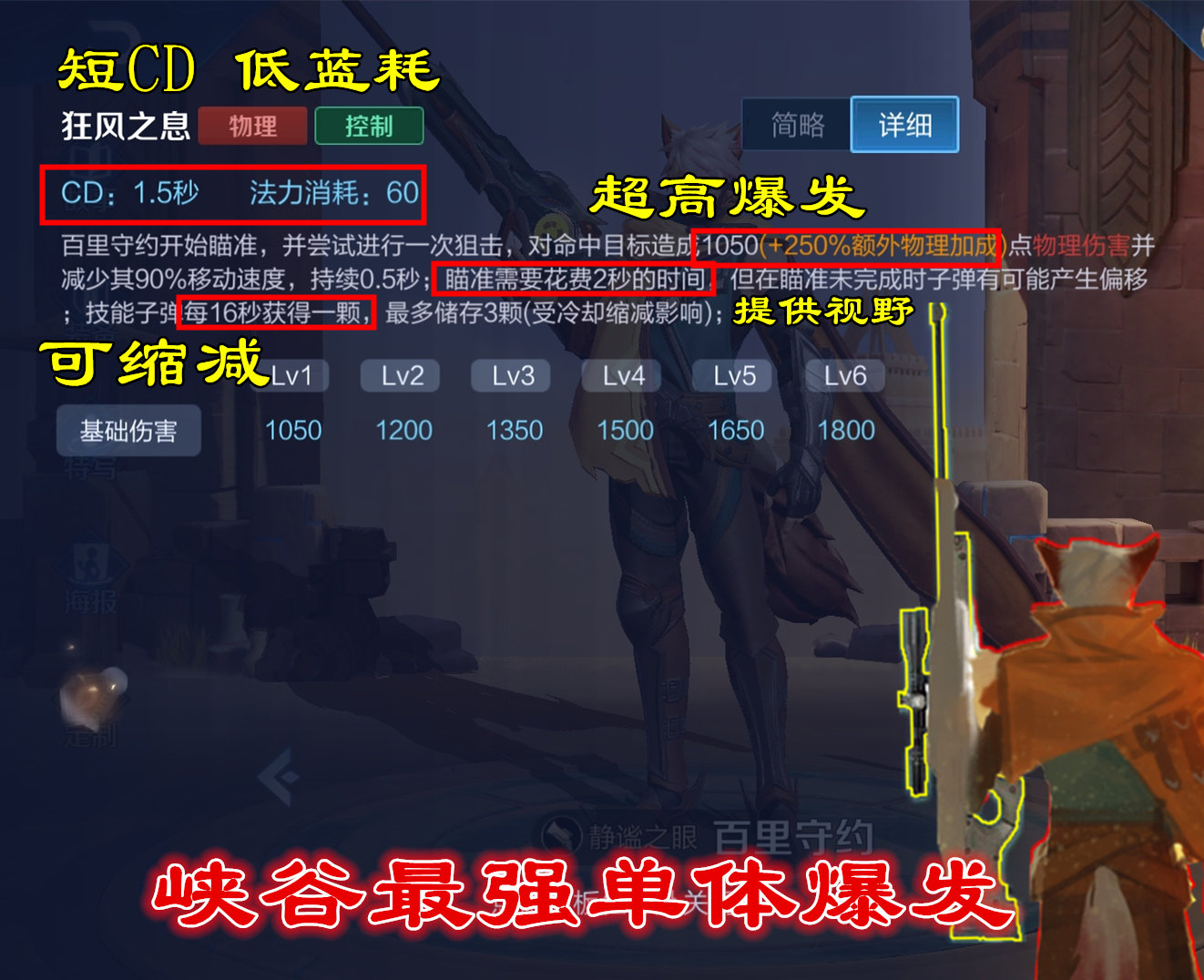 百里守约为什么要出逐日之弓,百里守约放眼瞬间躲避伤害