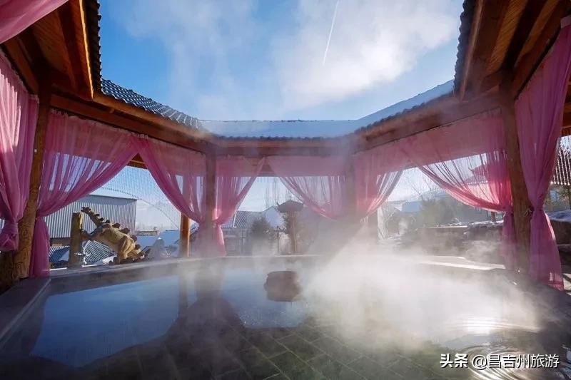 新疆冬季古海温泉,新疆五江温泉攻略冬季